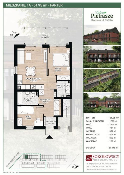 Mieszkanie 51, 95 m, Jaroszówka, ogród 145 m2