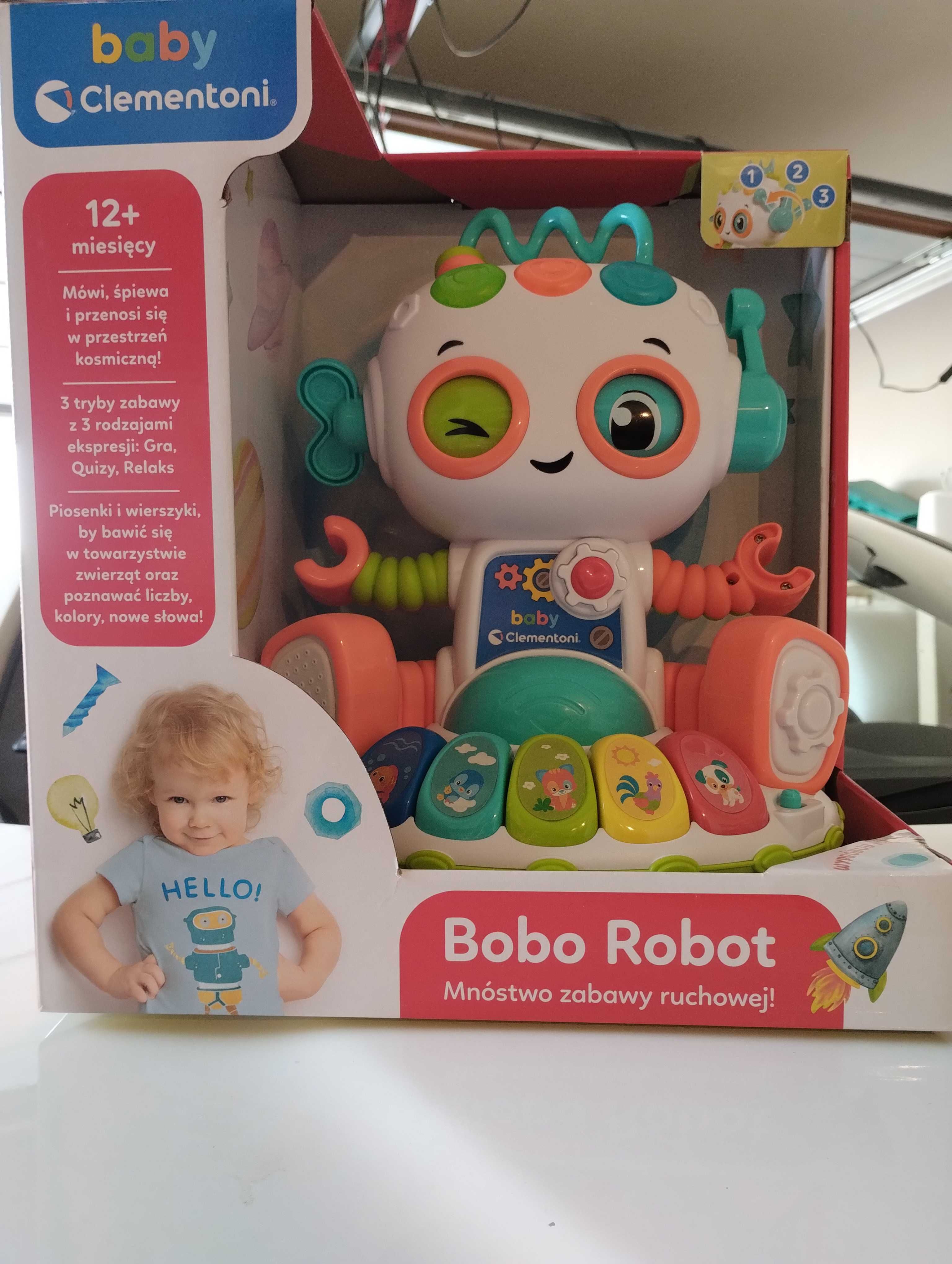 Interaktywny robot z dźwiękami Clementoni Bobo Robot - polski