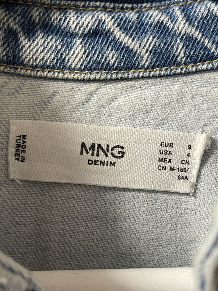 Джинсовая куртка-рубашка MANGO