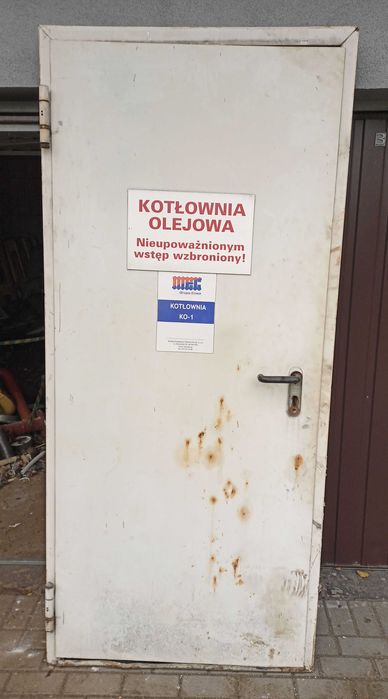 Drzwi Zewnętrzne Stalowe Solidne Pancerne do Garażu Piwnicy na Działkę