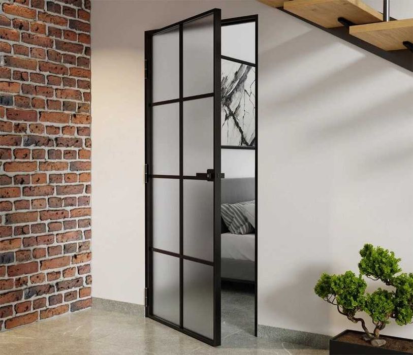 Drzwi Aluminiowe Slim Loft Komplet z Ościeżnicą
