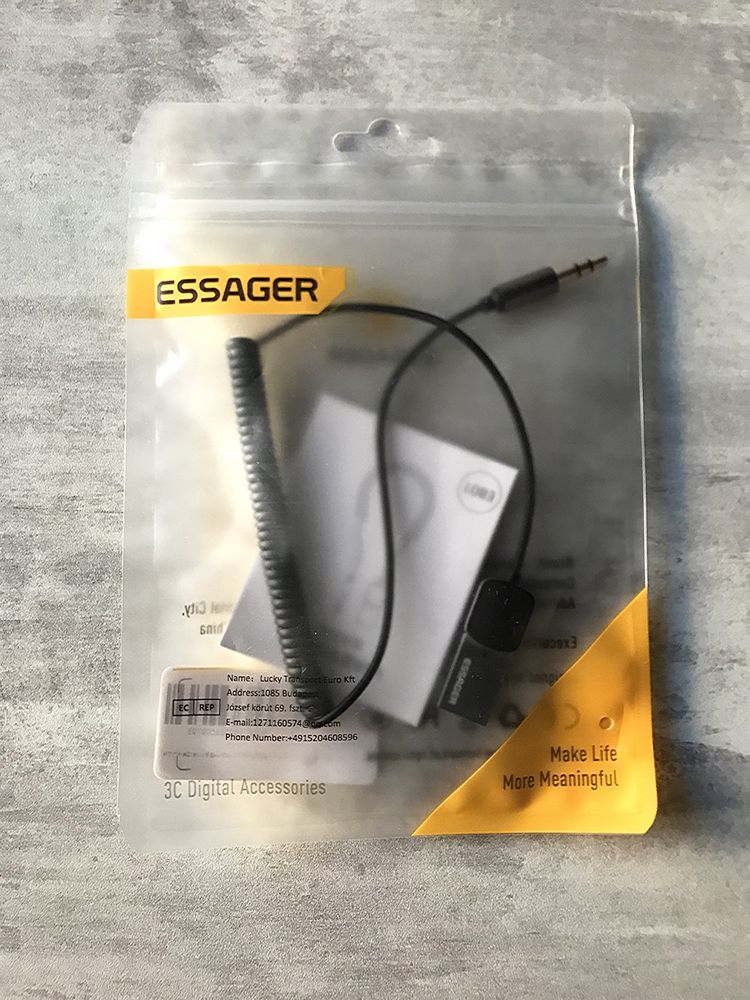 Aux Bluetooth адаптер Essager EB01 usb к 3.5мм разъему для автомобиля