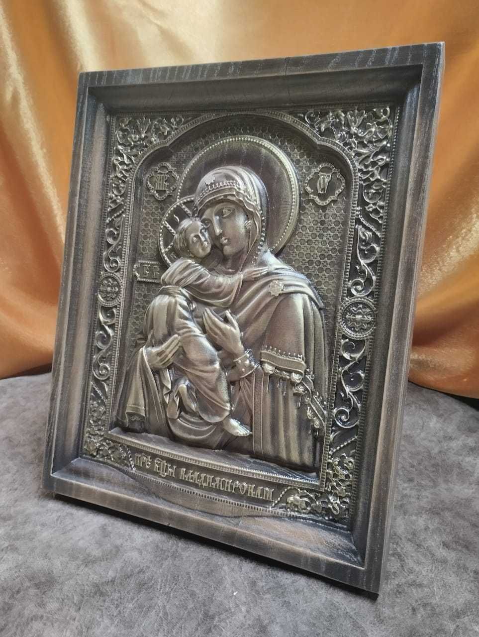 Вишгородська (Володимирівська) ікона Божої Матері, різьба ЧПУ