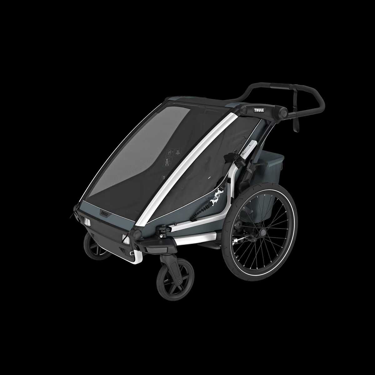 THULE CHARIOT CROSS 2 DOUBLE przyczepka rowerowa | Dark Slate