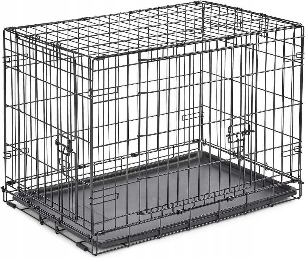 NEW WORLD PET Składana Klatka Metalowa Kojec Dla Psa 61x46x49 CM