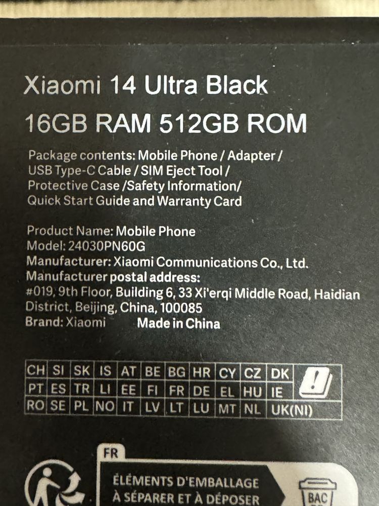 Xiaomi 14 Ultra selado