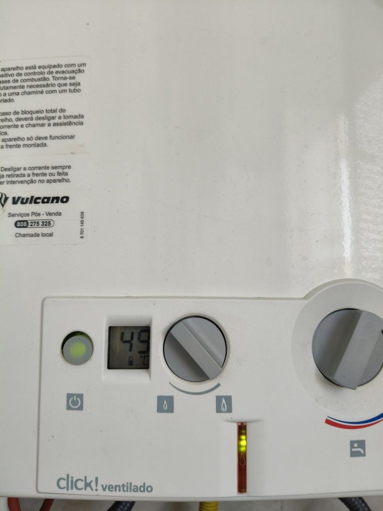 Vendo esquentador Vulcano Inteligente ventilado 11L Gás de botija