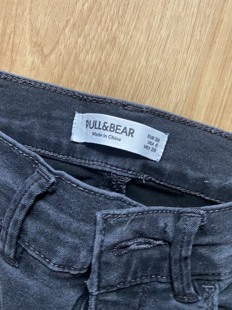 Spodnie rurki damskie szare rozmiar M/38 pull&bear