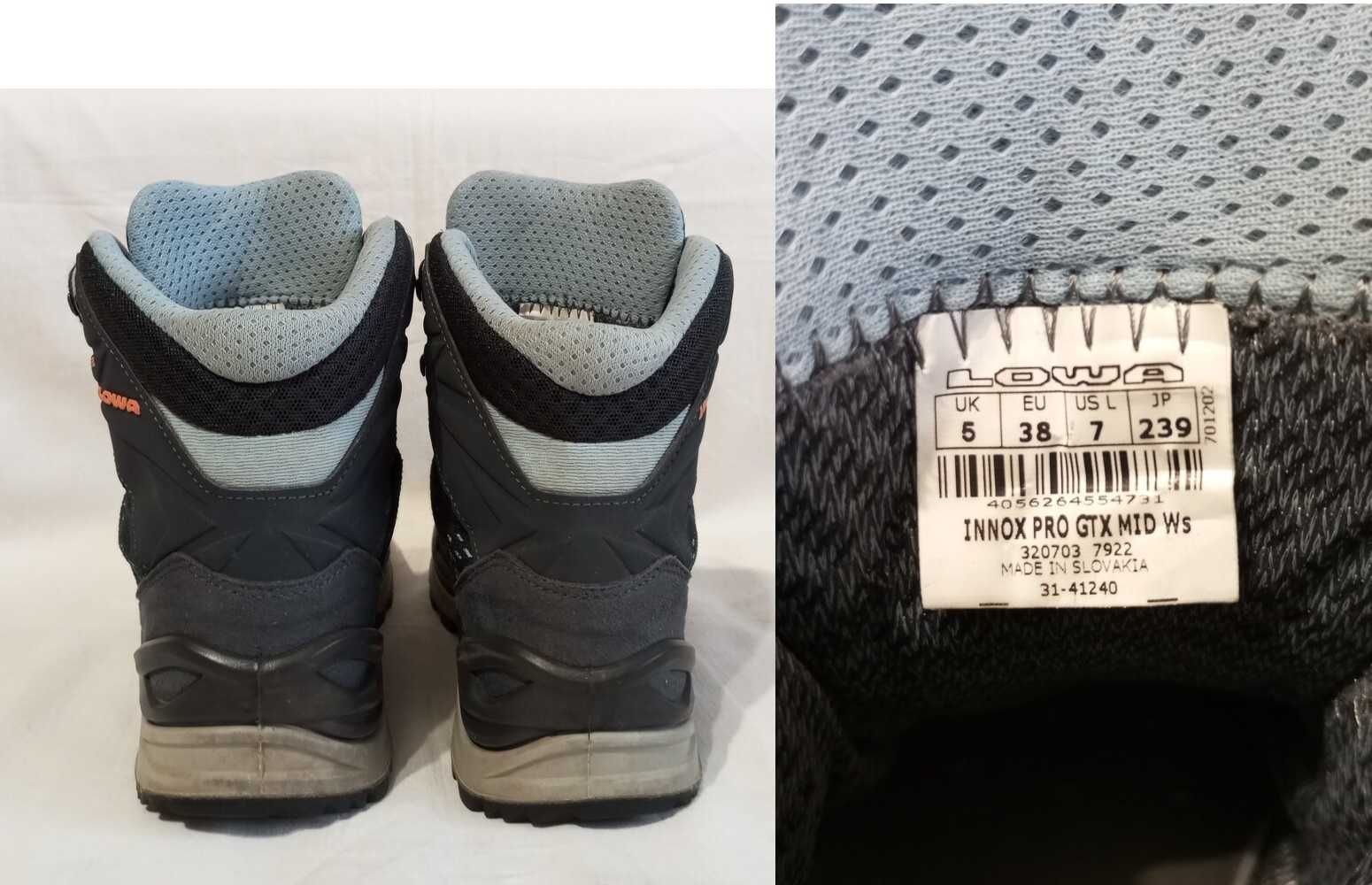 Ботинки lowa innox gore-tex р.38.