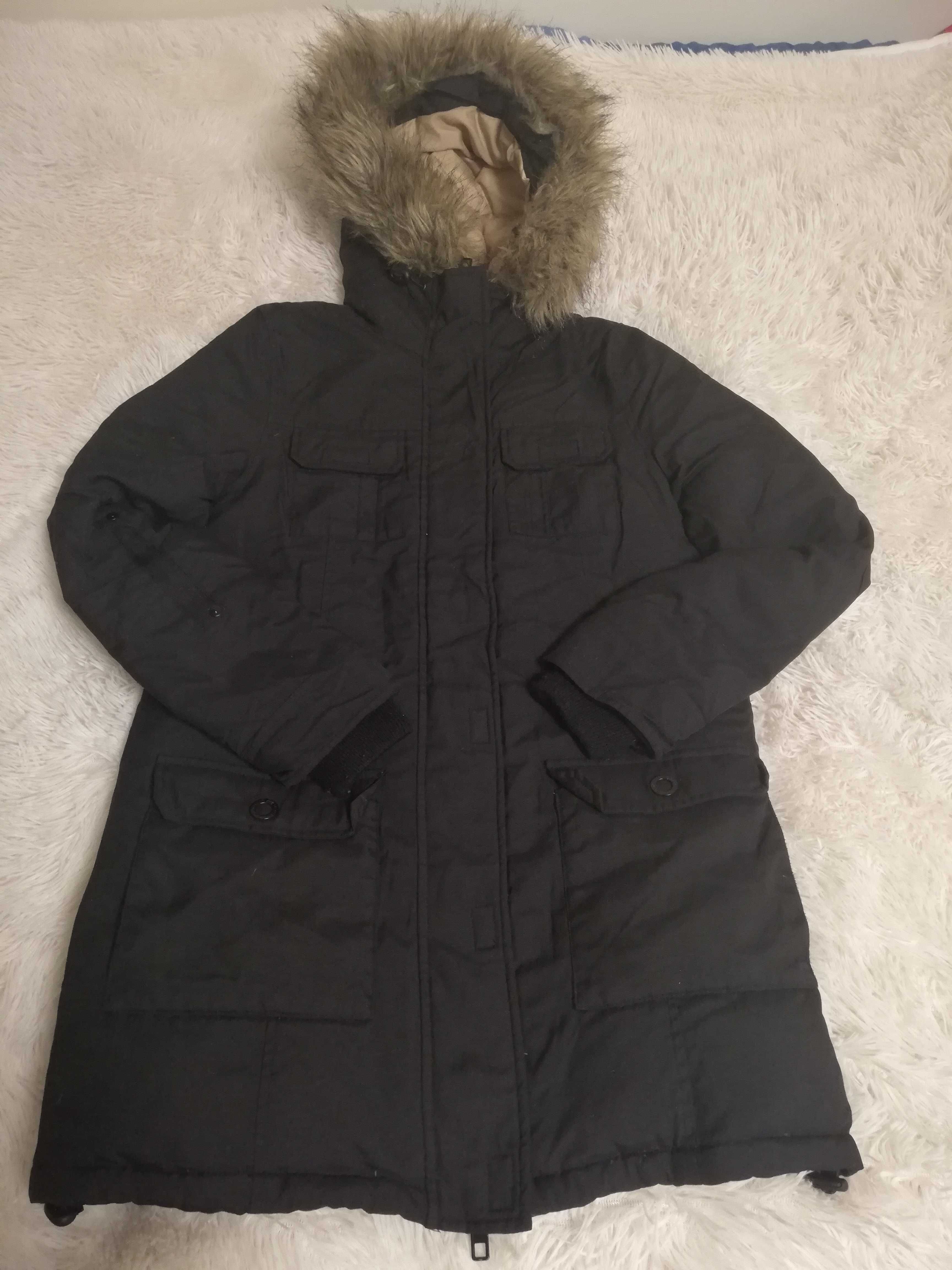 kurtka puchowa ONLY xs s 36 czarna zimowa xs s 36 parka puchowa xs s