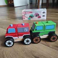 Playtive drewniane klocki auta zabawka Montessori