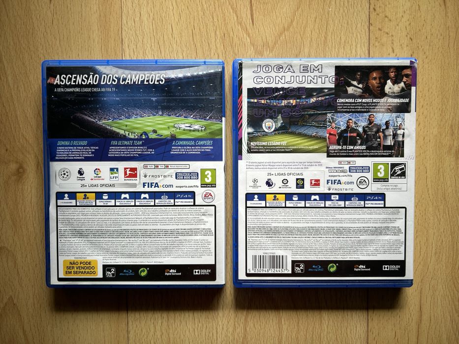 Lote de Jogos para PS4 - FIFA 19 e FIFA 21