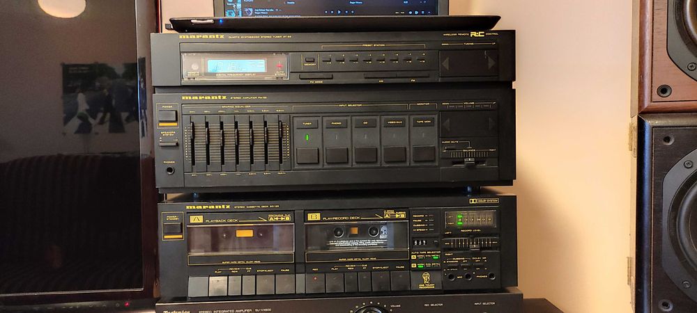 Wieża amplituner Marantz TA-52, magnetofon kasetowy Marantz SD 155