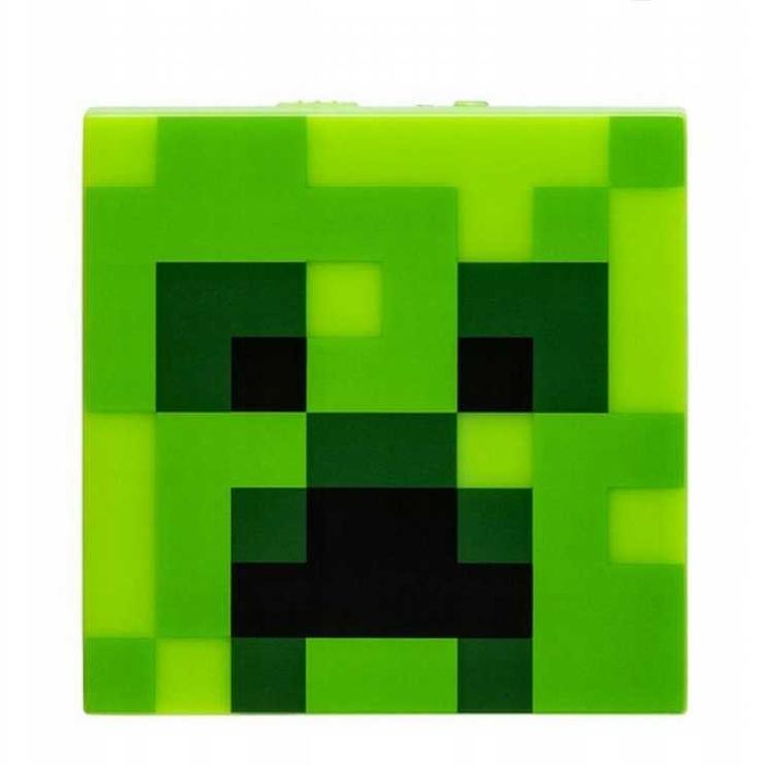 Minecraft Creeper lampka nocna czujnik nocny 10x10cm na ścianę biurko