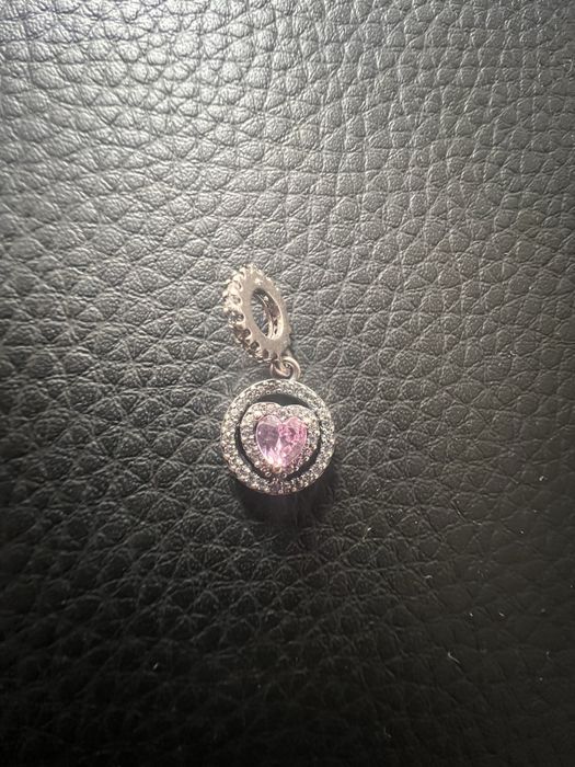 #zawieszka charms serxe różowe do bransoletki styl pandora