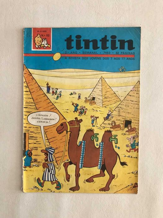 Lote BD Tintin anos 60 e 70 vintage