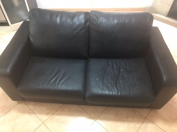 Sofa em Pelé castanho
