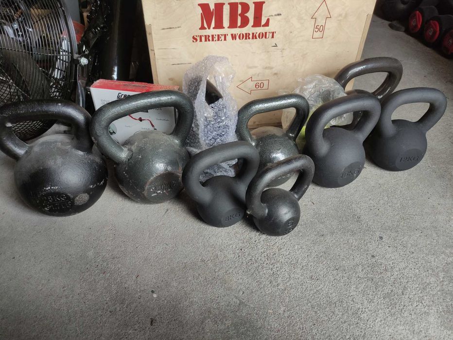 Kettlebell żeliwny żeliwne 8kg 12kg 16kg 20kg 24kg Obciążenie Odważnik