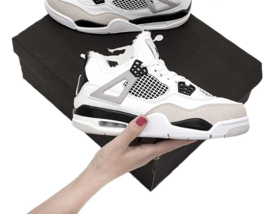Зимние кроссовки Nike Air Jordan 4 Retro Black Cat Winter Мех (36-45)