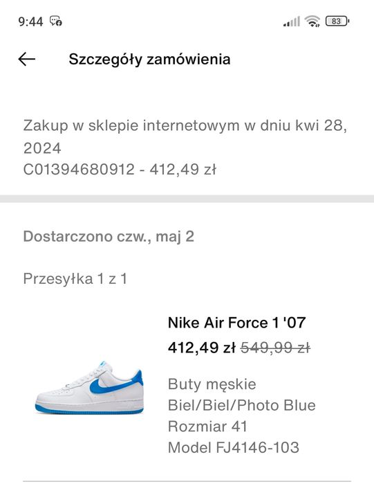 Buty Nike Air Force 1 rozmiar 41