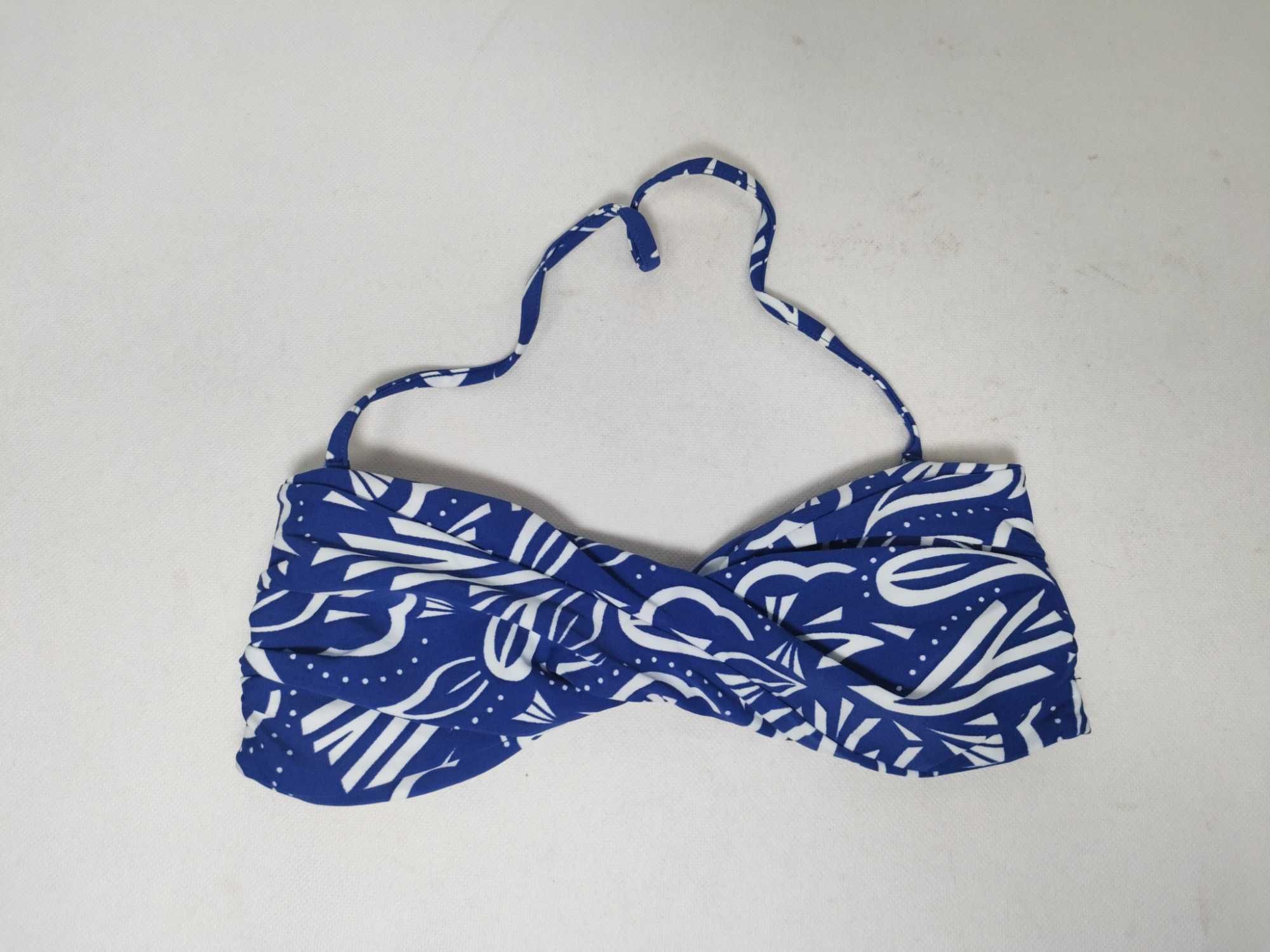 Strój kąpielowy dwuczęściowy bikini niebieski usztywniany 36 S ST0189