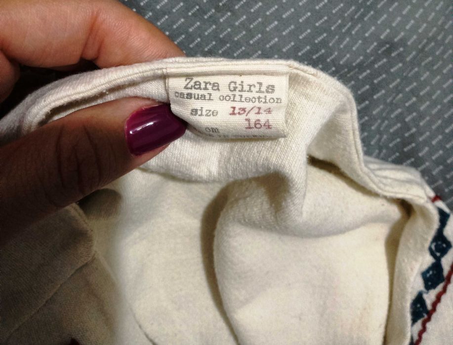 Camisola manga comprida da Zara - Tam. 13/14