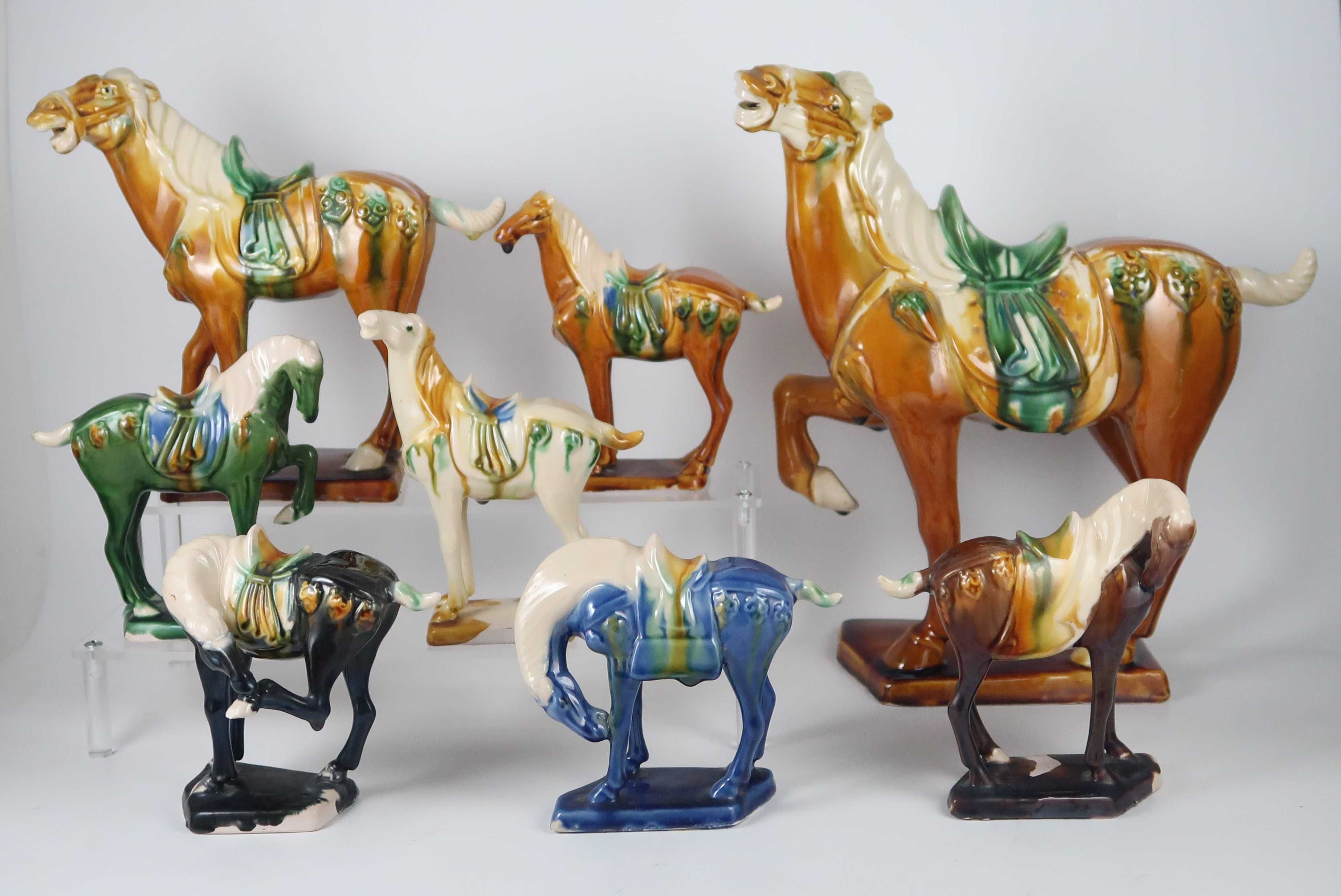 Cavalos da China - Cerâmica policromada