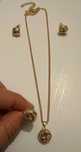 Colar + Brincos + Anel Dourado