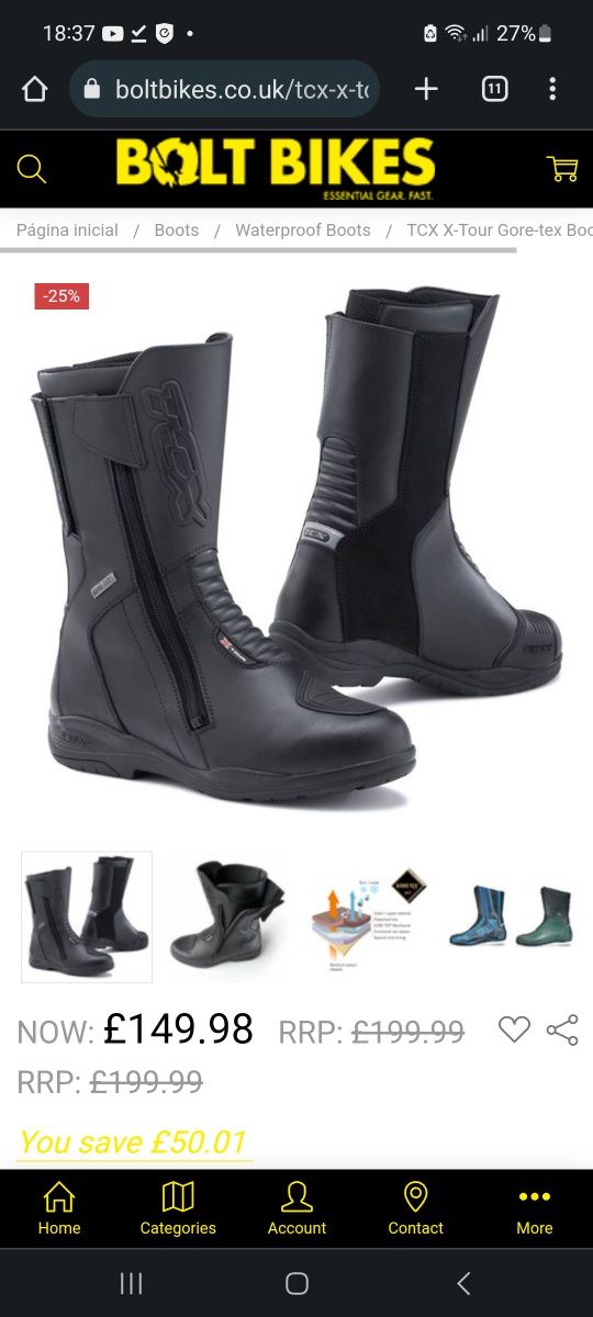 Botas TCX X-Tour Gore-tex - Tam 39