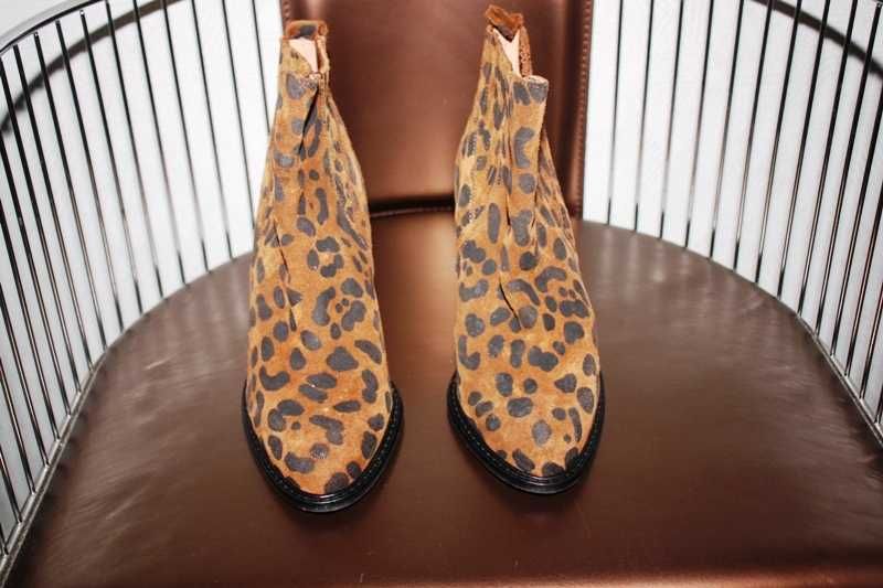 Botas em pele castanhas e pretas tigress da ZARA T. 37