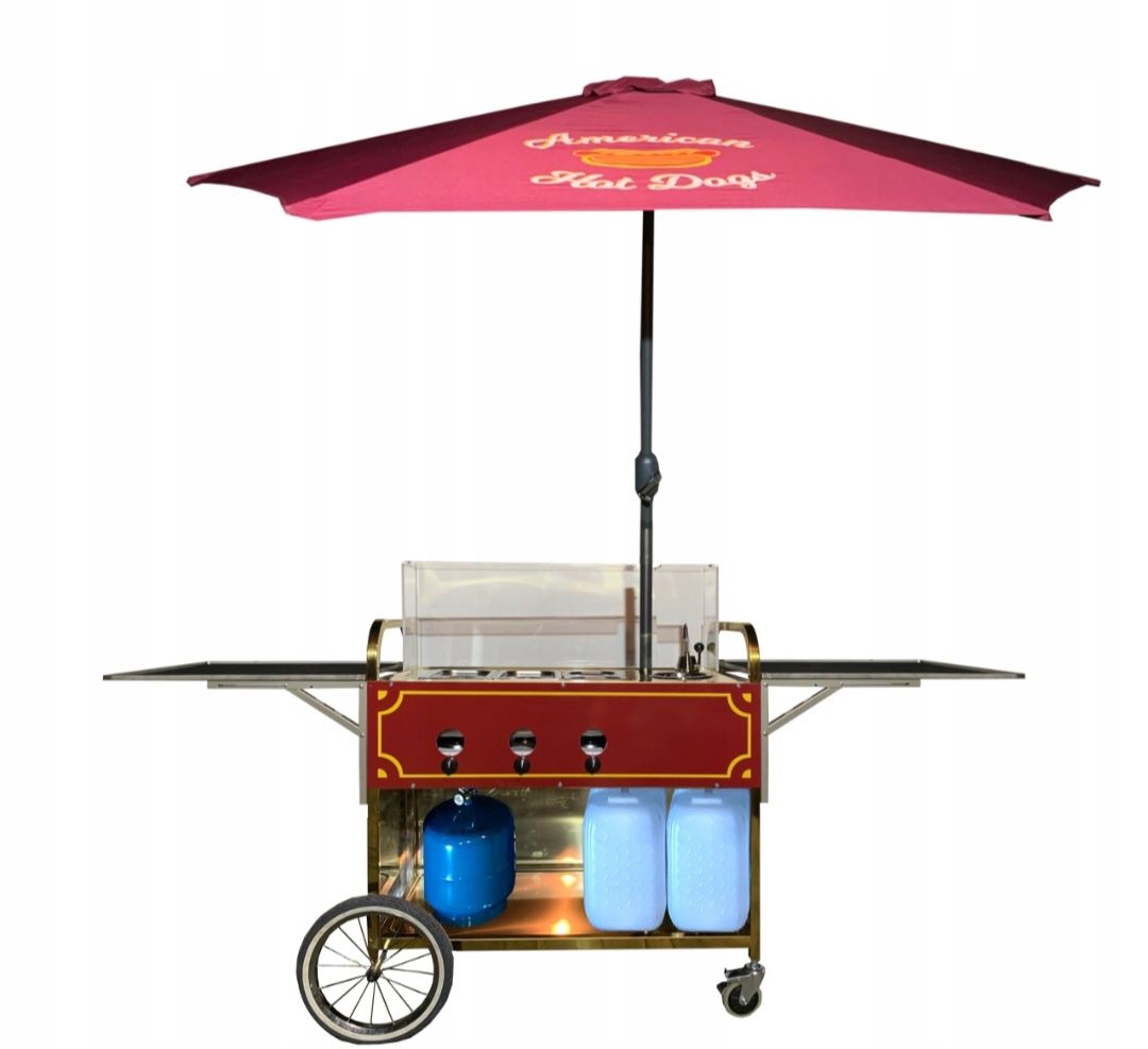 Wózek gastronomiczny do Hot Dogów Amerykańskich – Styl Retro Vintage