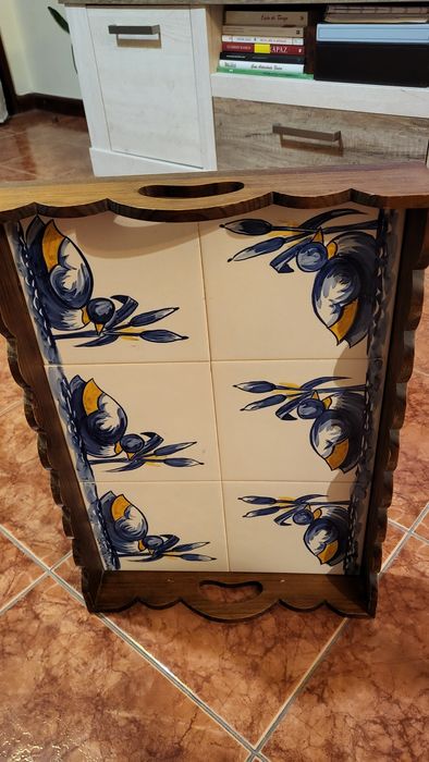 Tabuleiro pintado c/ patos