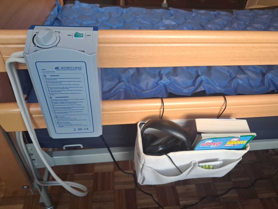 Cama articulada elétrica XL extra larga com vários acessórios incl