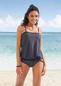 B.P.C top tankini czarno-biały w paseczki r.48