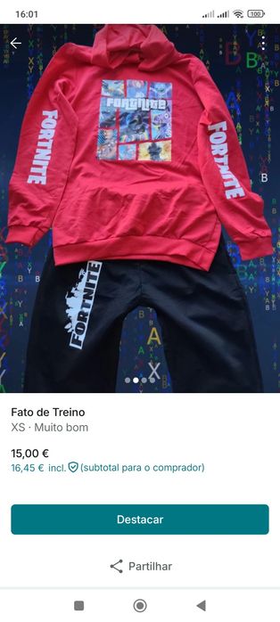Fato de treino Fortnite