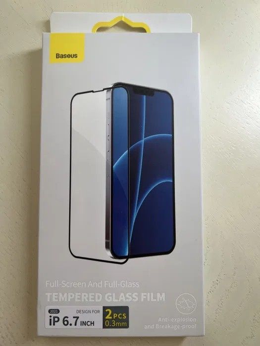 Baseus Защитное стекло 2 штуки для iPhone 13 pro max с чехлом