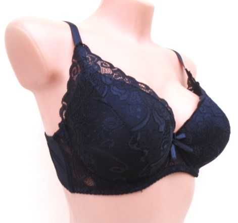 Han /  biustonosz koronkowy 80C czarny  usztywniany  na fiszbinach