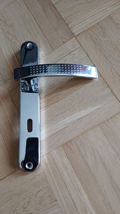 Klamka pokojowa, srebrna, 72 mm