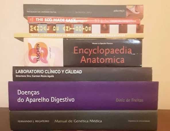 Livros de Medicina, Anatomia, Biologia, Farmacologia, Genética, etc