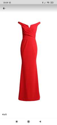 Długa sukienka czerwona RED WAL G.
