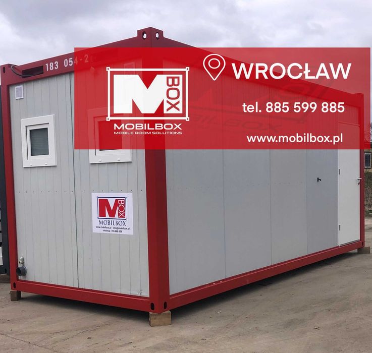 kontener sanitarny, kontener z kuchnią i korytarzem, kontener, WC