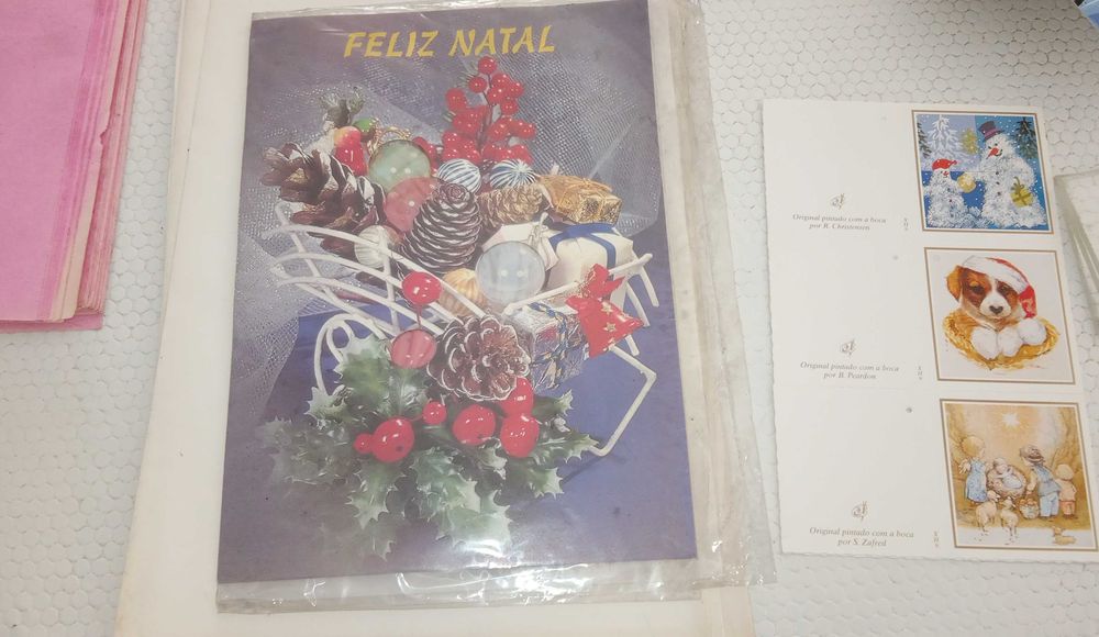 Postais e acrílicos de natal, lote por 5€