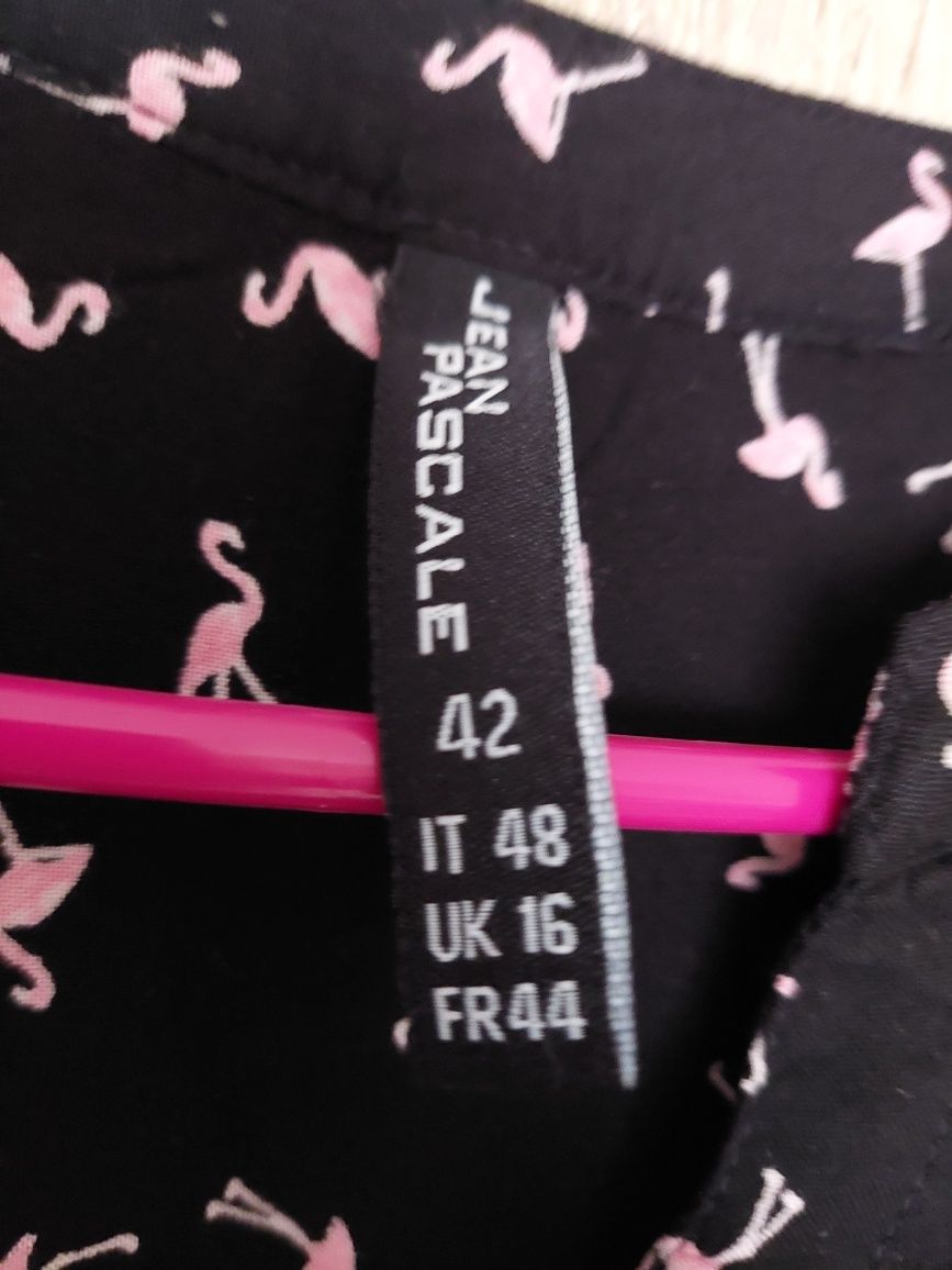 Bluzka bezrękawnik we flamingi (XL, 42)