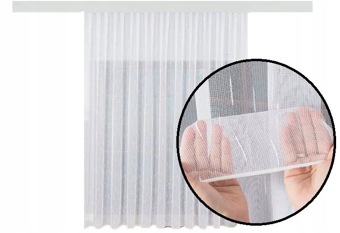 Firana siateczka deszczyk 240x650 taśma