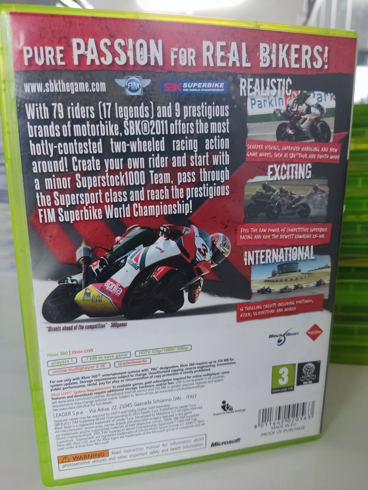 SBK 2011 FIM Superbike World Championship Xbox 360