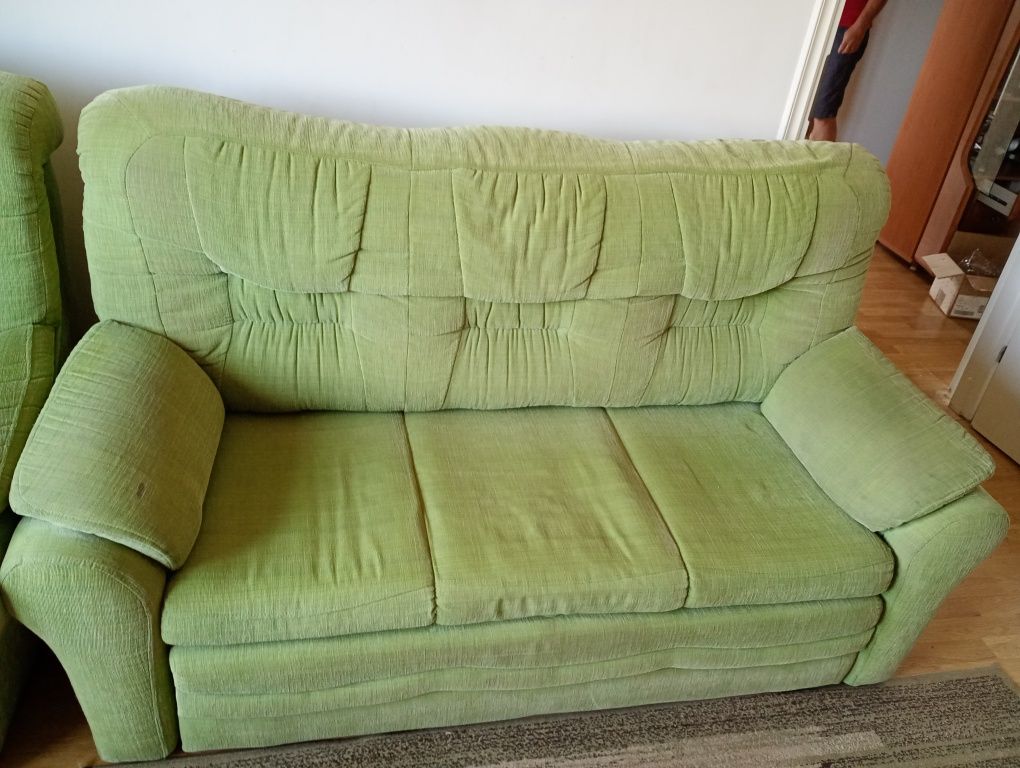 Kanapa z funkcją spania  z fotelem sofa wypoczynek