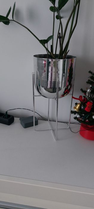 oslonka doniczka srebrna home and you