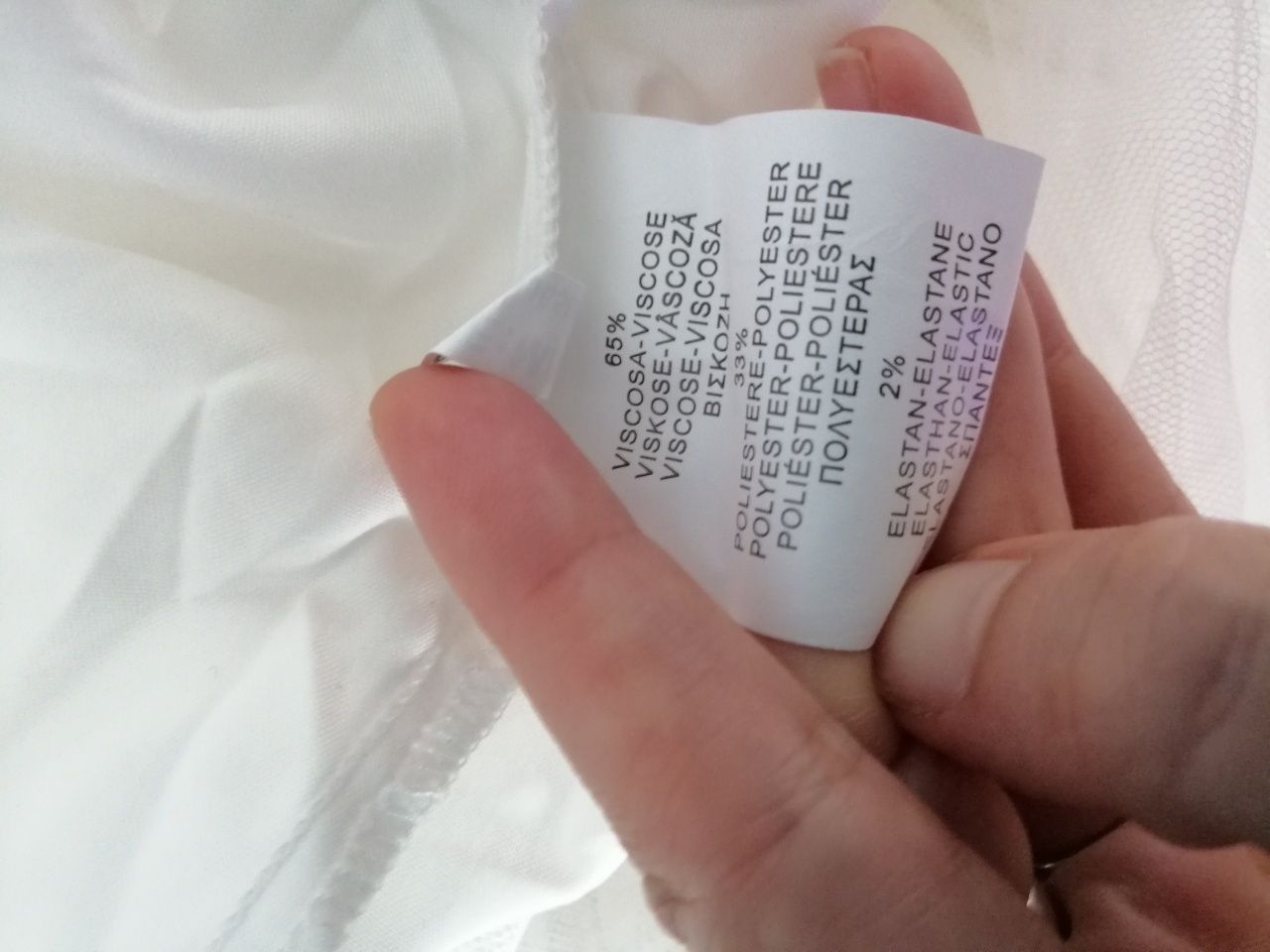 Nowa biała tiulowa asymetryczna spódnica midi m L xl