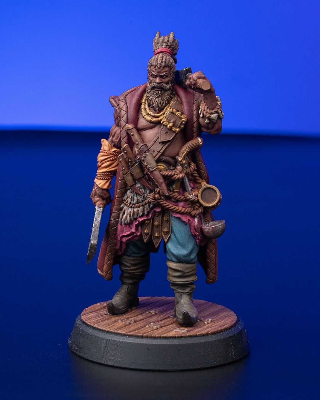 Grub piracki osiłek Figurka 32mm 14K Zgodna z DnD RPG