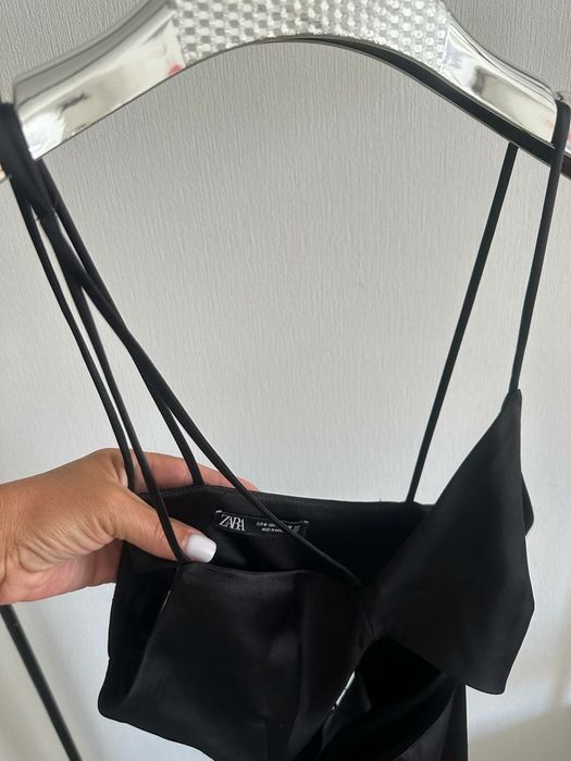 Платье коктейльное  черное шелк ZARA